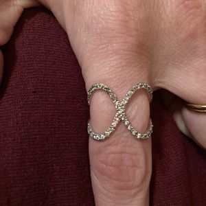 Silver Plated Adjustable Infinity Ring.
